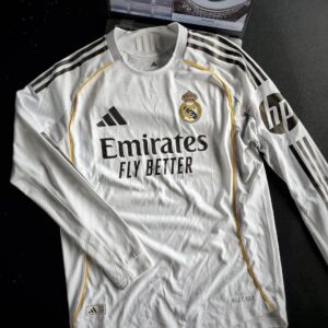 Real Madrid 25-26 Home Kit (Full Sleeve – Player Edition)